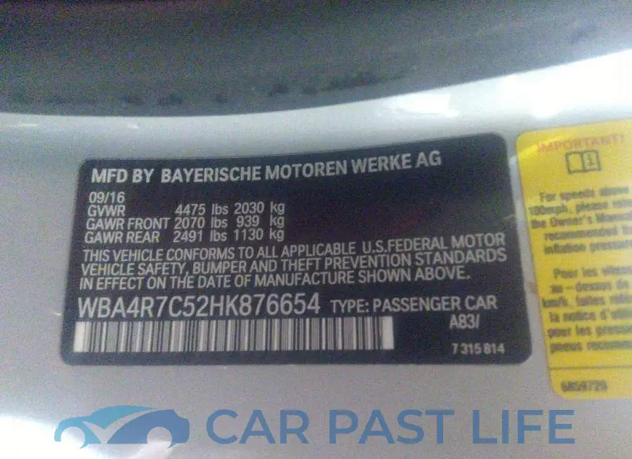 WBA4R7C52HK876654# 9
