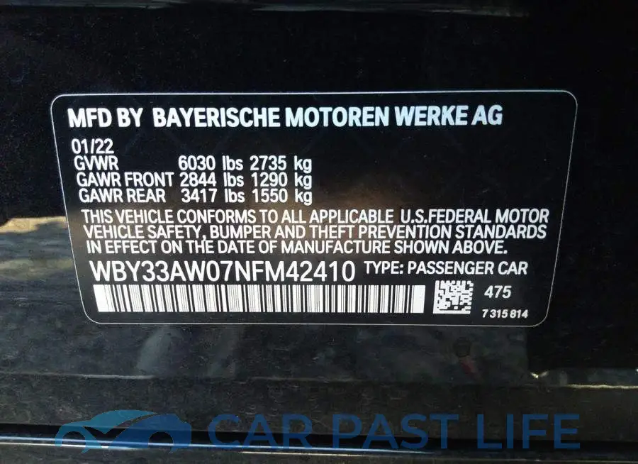 WBY33AW07NFM42410# 9