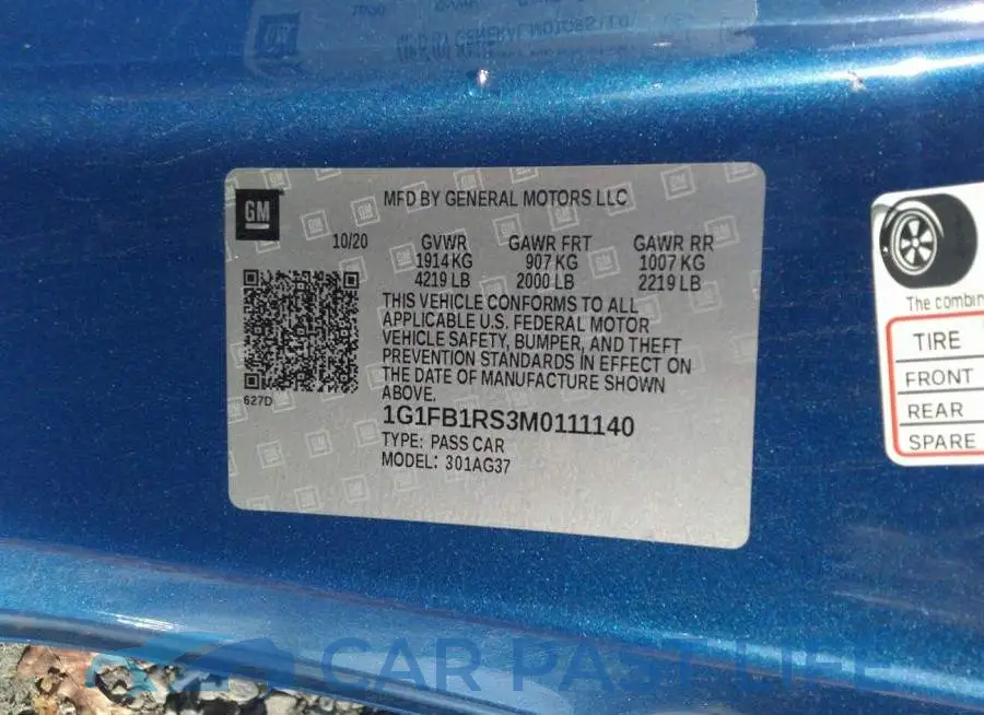 1G1FB1RS3M0111140# 9