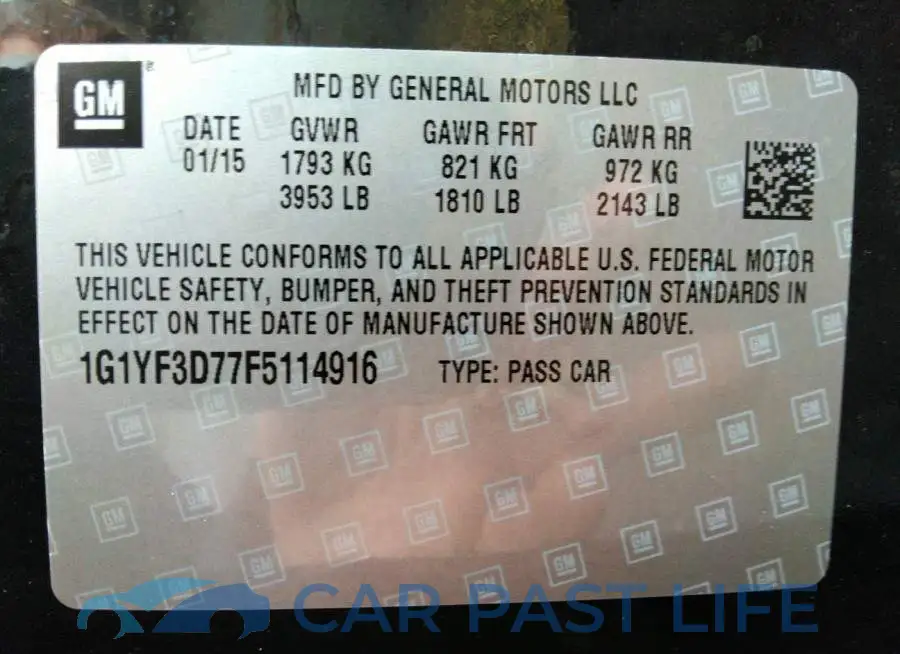 1G1YF3D77F5114916# 9