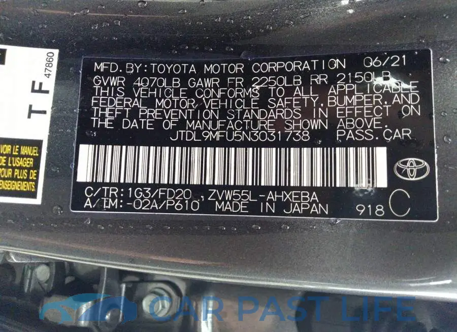 JTDL9MFU5N3031738# 9