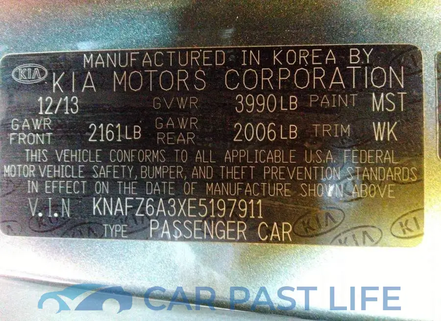 KNAFZ6A3XE5197911# 9
