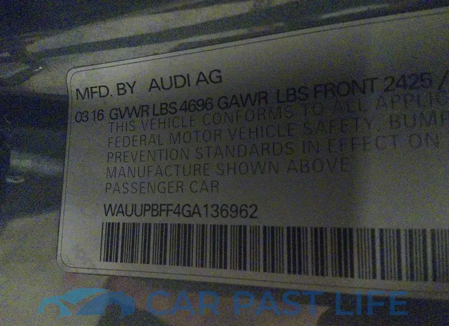 WAUUPBFF4GA136962# 9