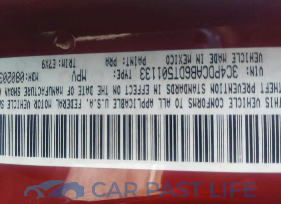 3C4PDCAB6DT501133# 9