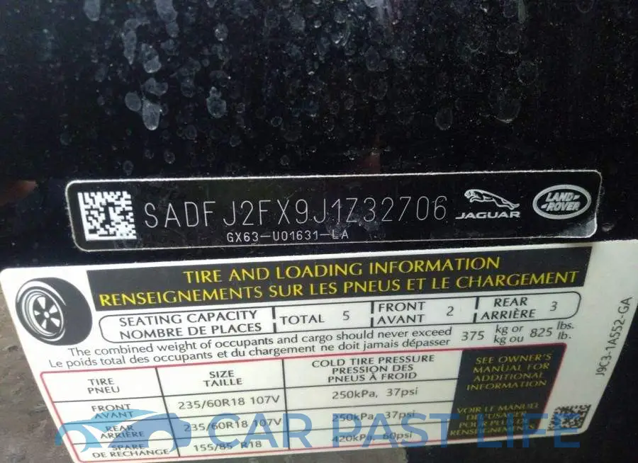 SADFJ2FX9J1Z32706# 9