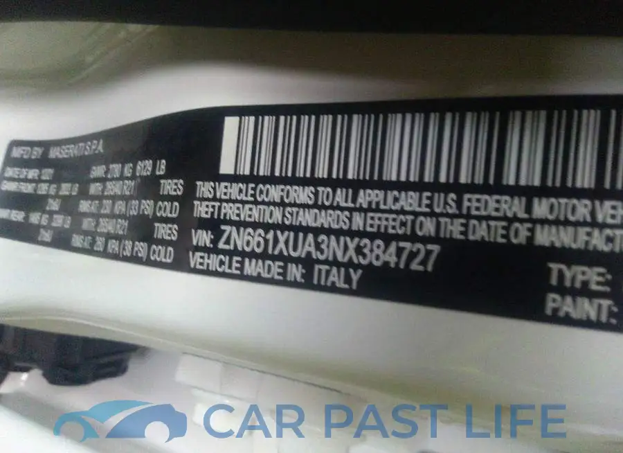 ZN661XUA3NX384727# 9