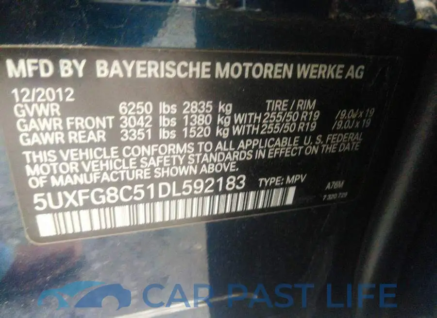5UXFG8C51DL592183# 9