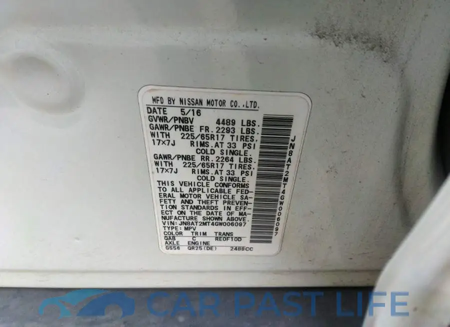 JN8AT2MT4GW006097# 9