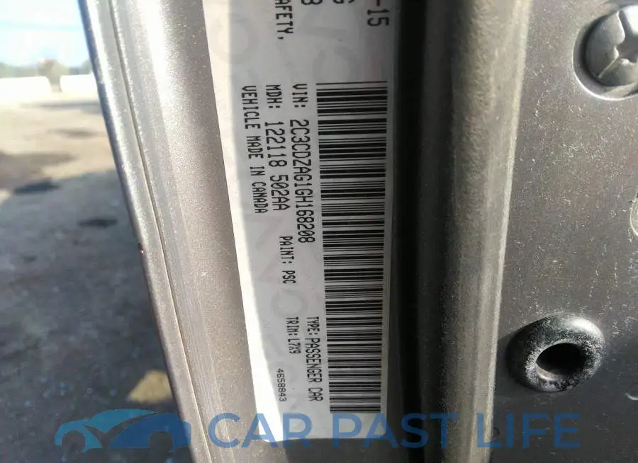2C3CDZAG1GH168208# 9