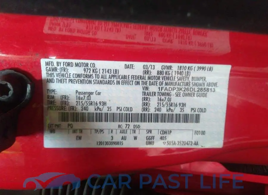 1FADP3K26DL285813# 9