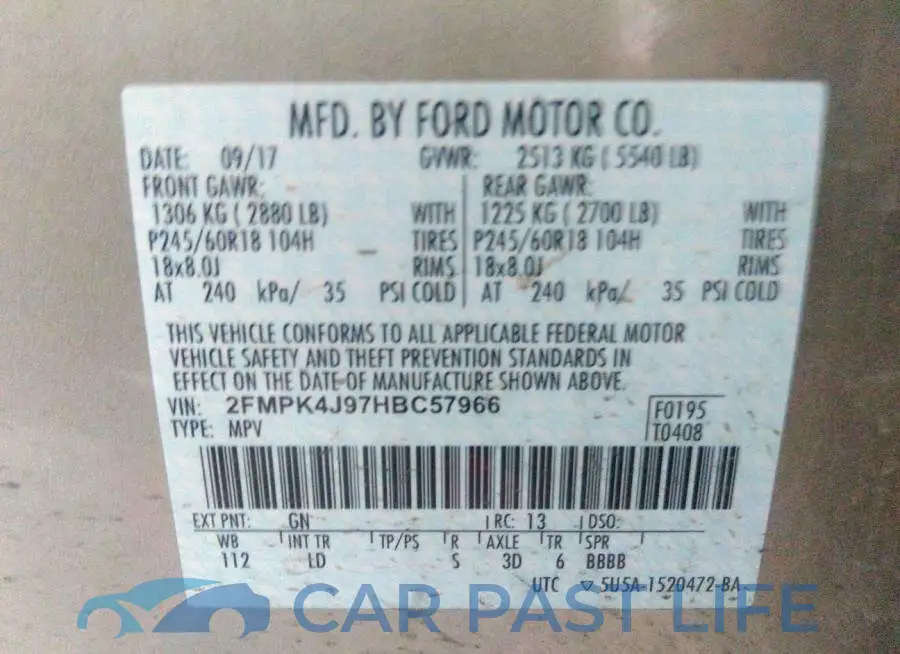 2FMPK4J97HBC57966# 9