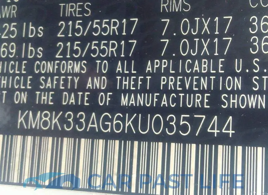 KM8K33AG6KU035744# 9