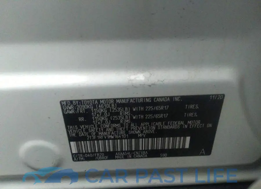 2T3F1RFV1MW164101# 9