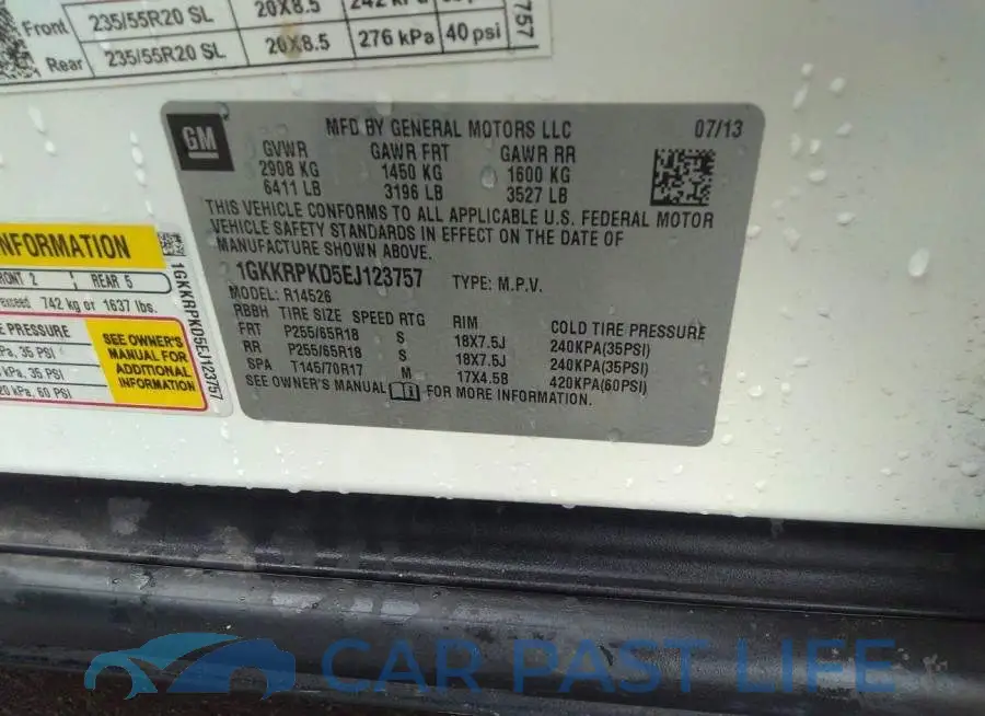 1GKKRPKD5EJ123757# 9