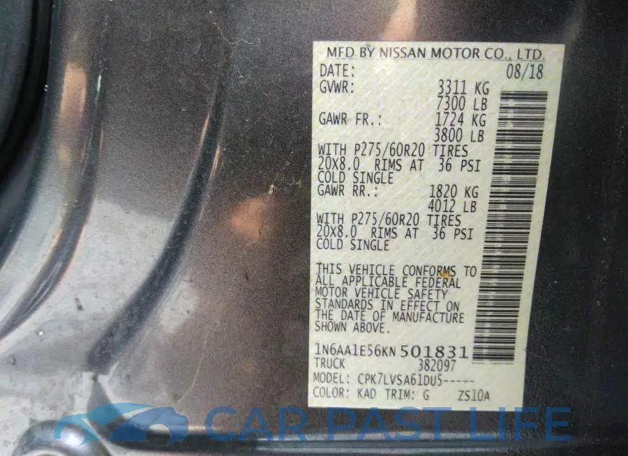 1N6AA1E56KN501831# 9
