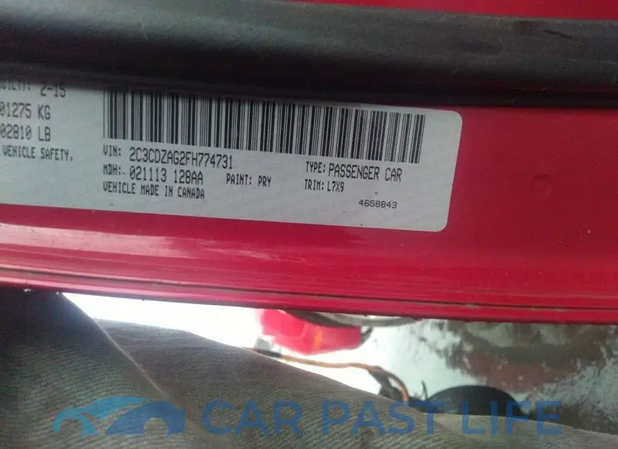 2C3CDZAG2FH774731# 9
