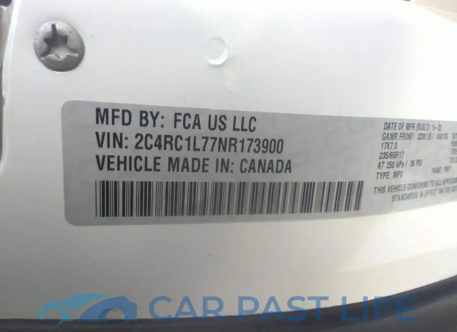 2C4RC1L77NR173900# 9