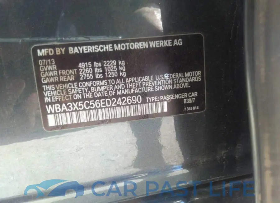 WBA3X5C56ED242690# 9