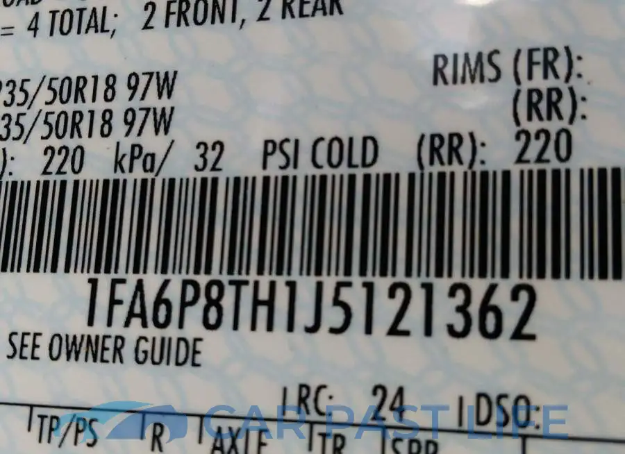 1FA6P8TH1J5121362# 9