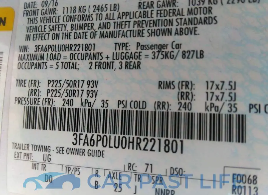 3FA6P0LU0HR221801# 9