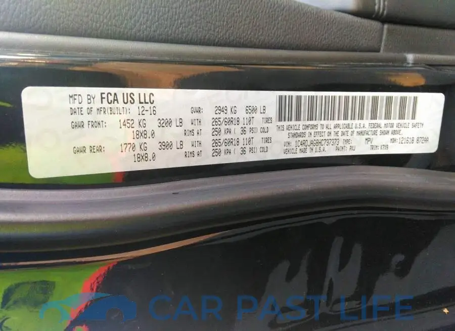 1C4RDJAG8HC737373# 9