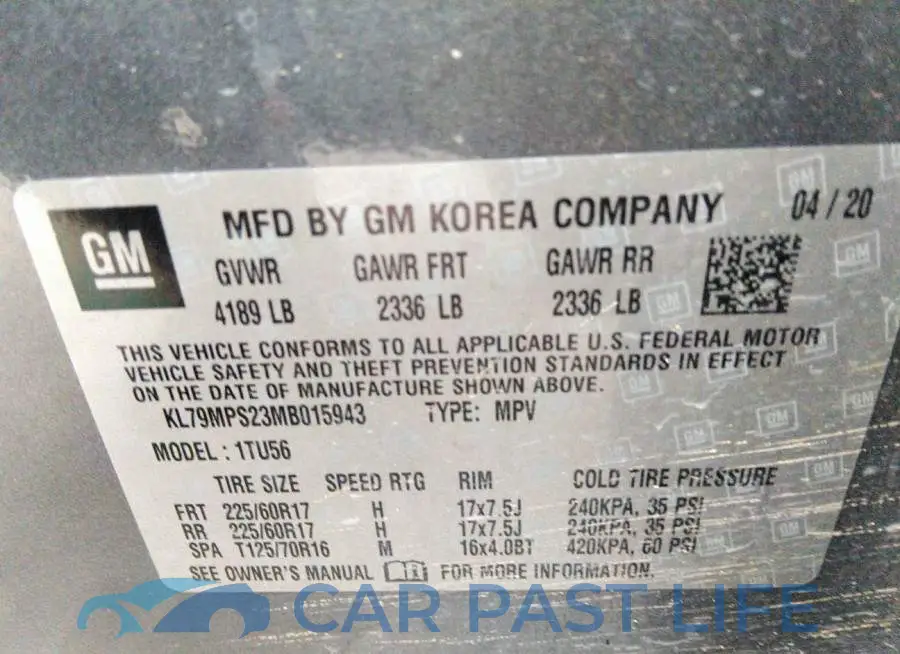 KL79MPS23MB015943# 9