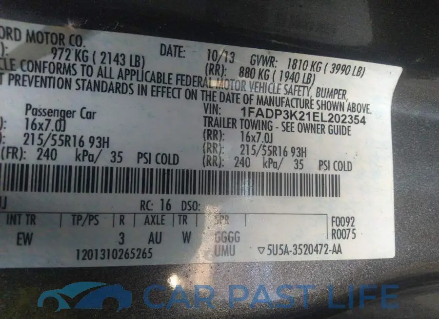 1FADP3K21EL202354# 9
