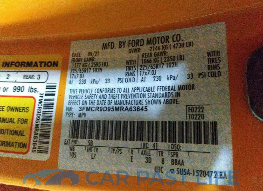 3FMCR9D95MRA63645# 9
