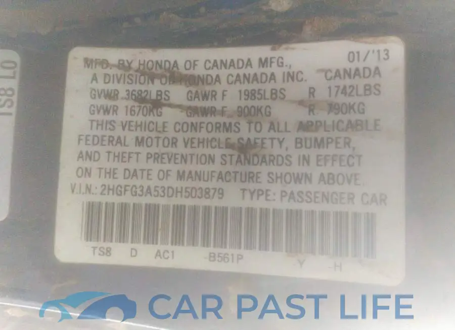 2HGFG3A53DH503879# 9