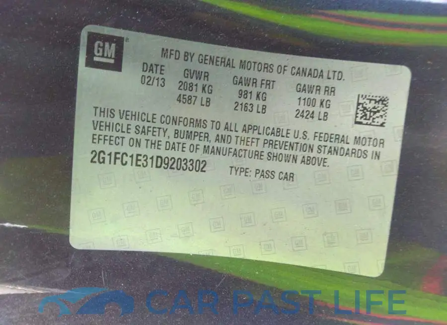 2G1FC1E31D9203302# 9