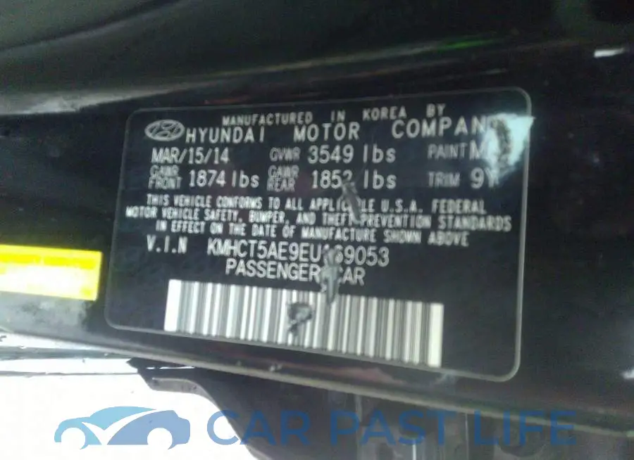KMHCT5AE9EU169053# 9