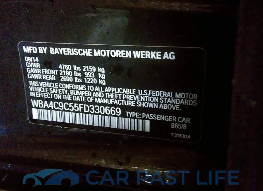 WBA4C9C55FD330669# 9