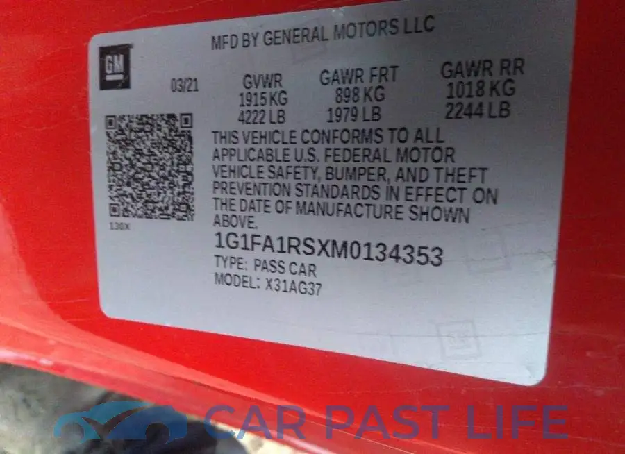 1G1FA1RSXM0134353# 9
