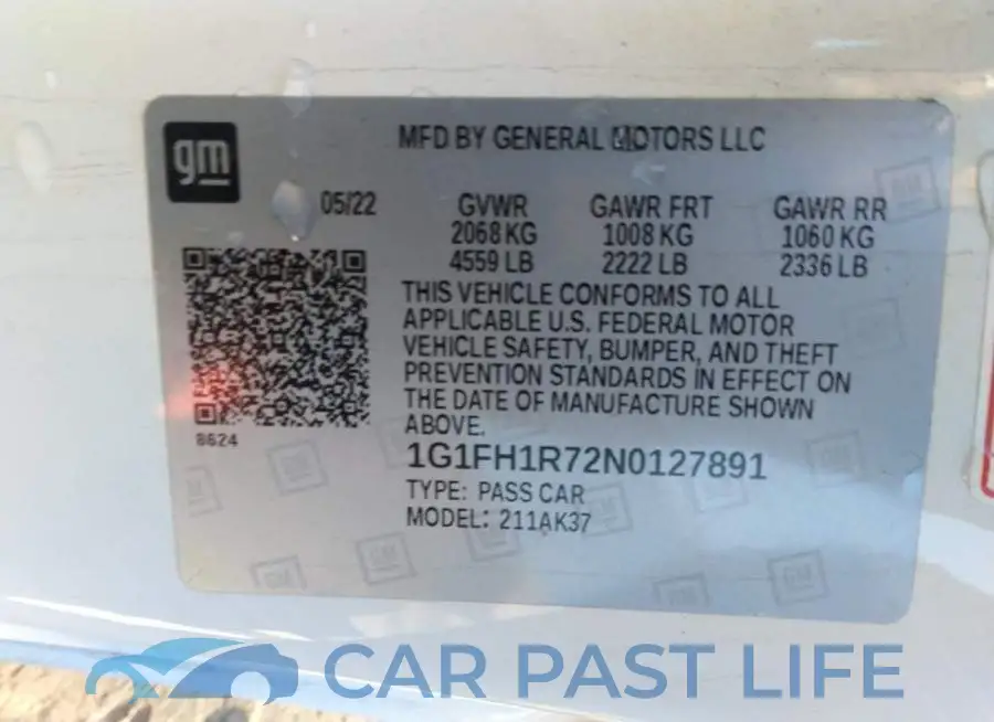 1G1FH1R72N0127891# 9