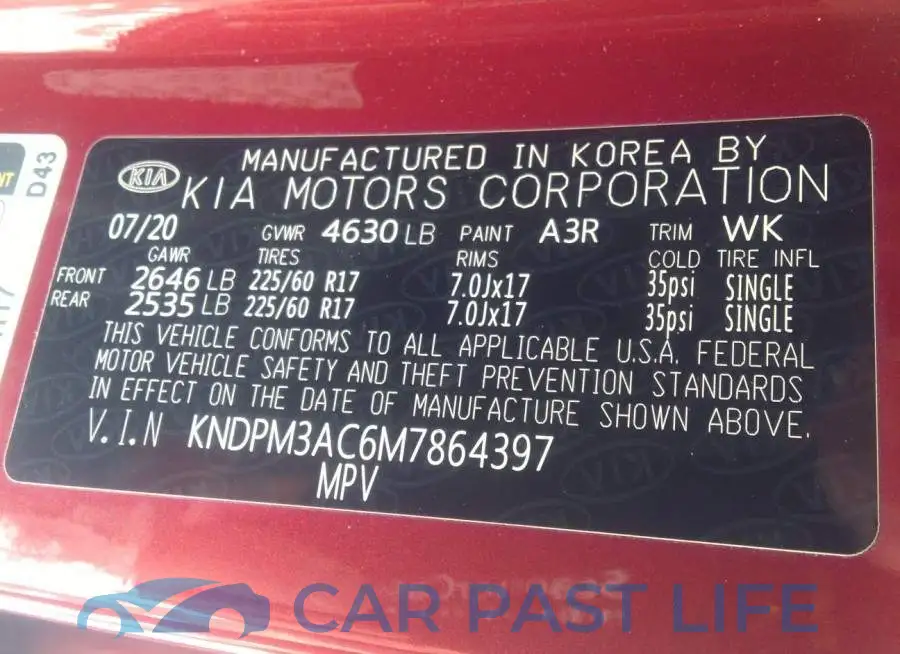 KNDPM3AC6M7864397# 9