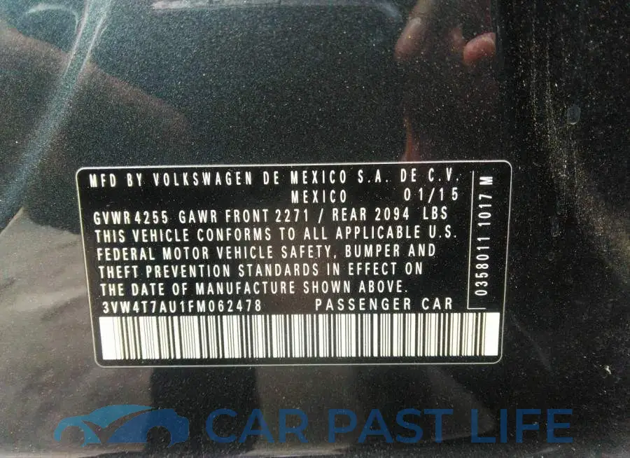 3VW4T7AU1FM062478# 9