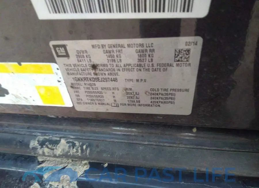 1GKKRTKD5EJ297448# 9