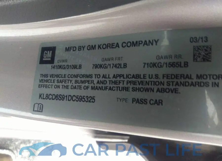 KL8CD6S91DC595325# 9