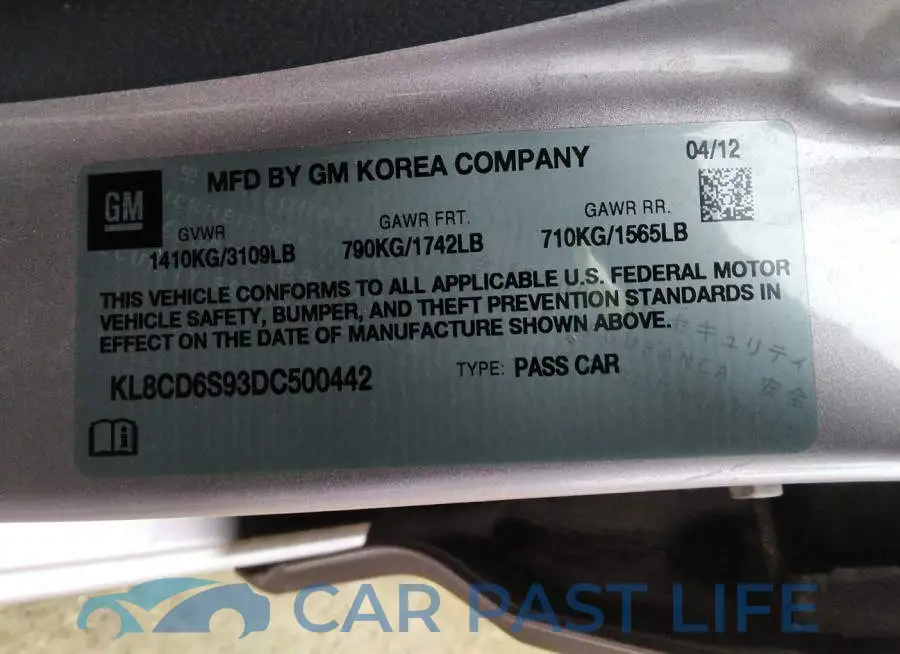 KL8CD6S93DC500442# 9