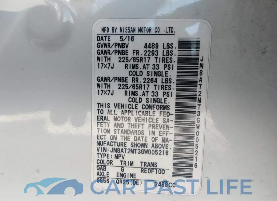 JN8AT2MT3GW005216# 8
