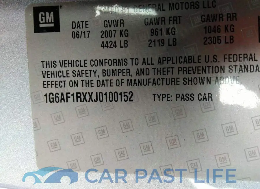 1G6AF1RXXJ0100152# 9