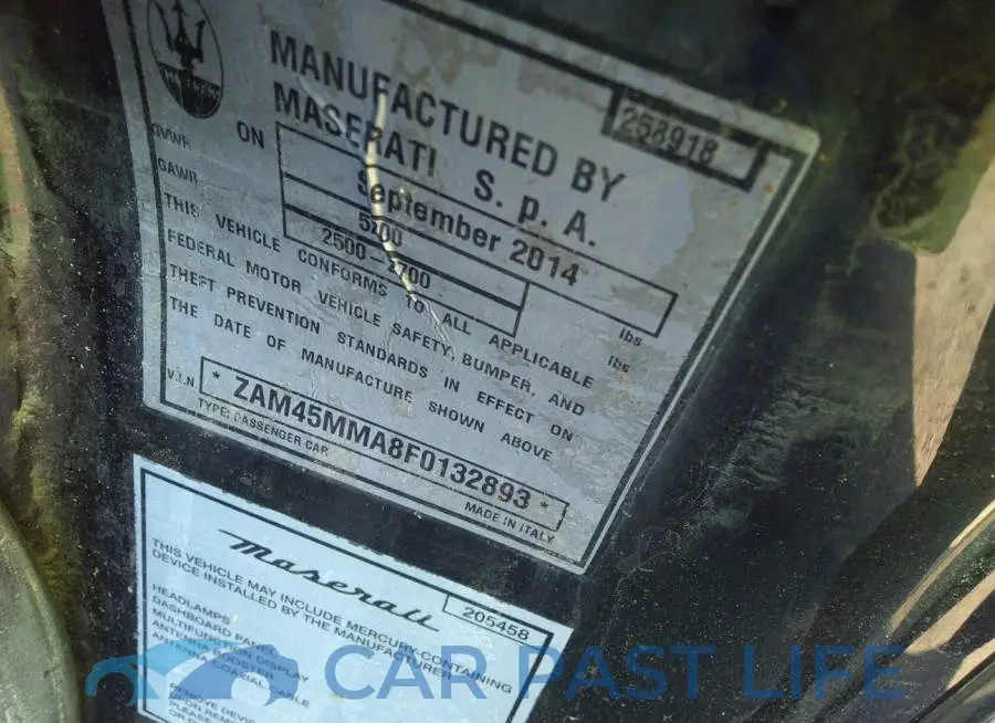 ZAM45MMA8F0132893# 9