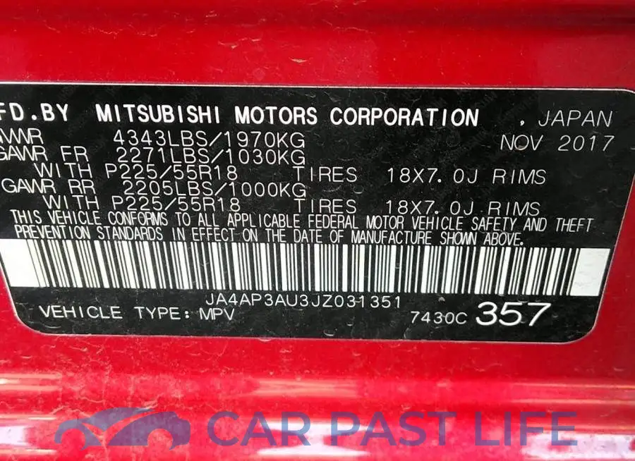 JA4AP3AU3JZ031351# 9
