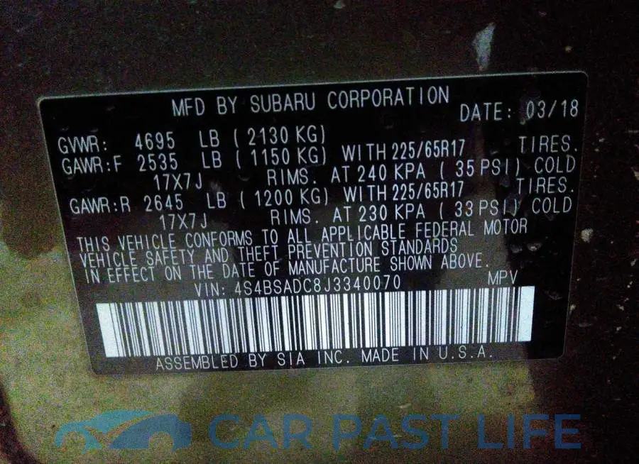 4S4BSADC8J3340070# 9