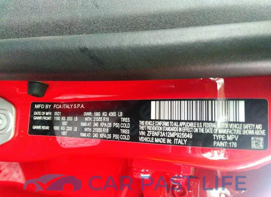 ZFBNF3A12MP925649# 9