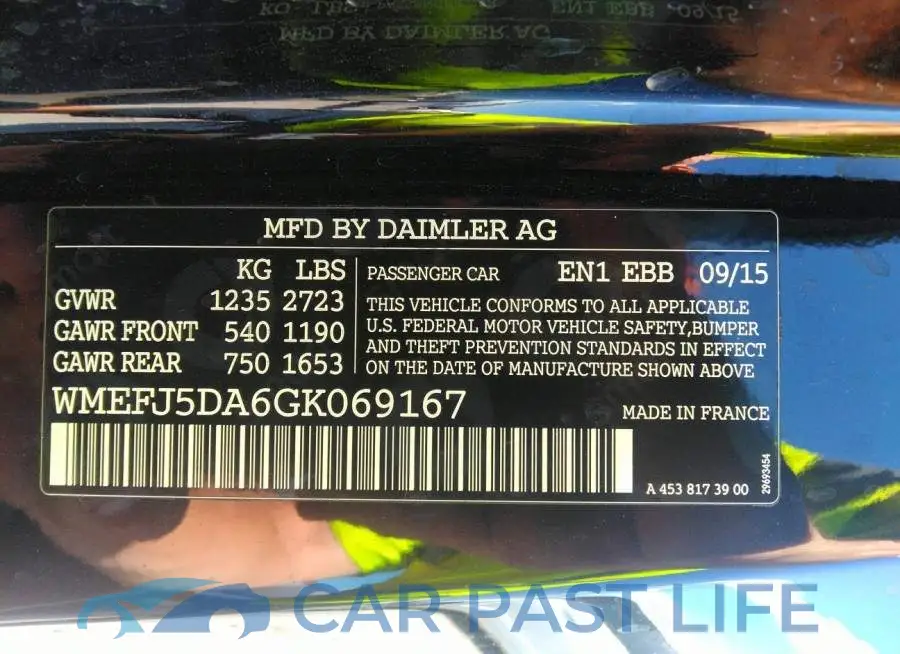 WMEFJ5DA6GK069167# 9