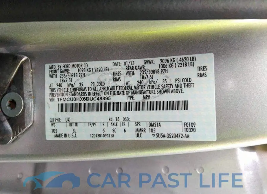 1FMCU0HX6DUC48895# 9