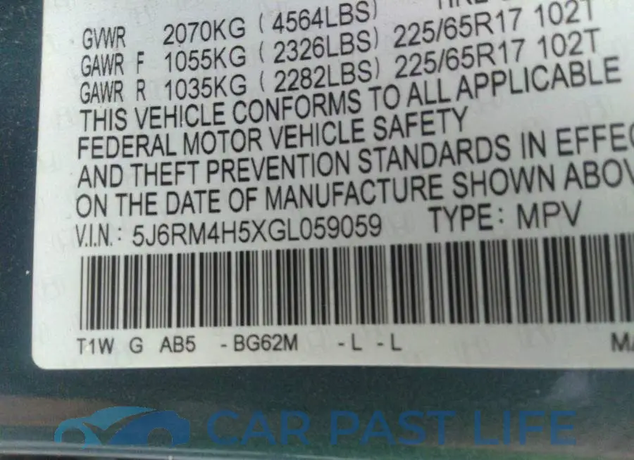 5J6RM4H5XGL059059# 9