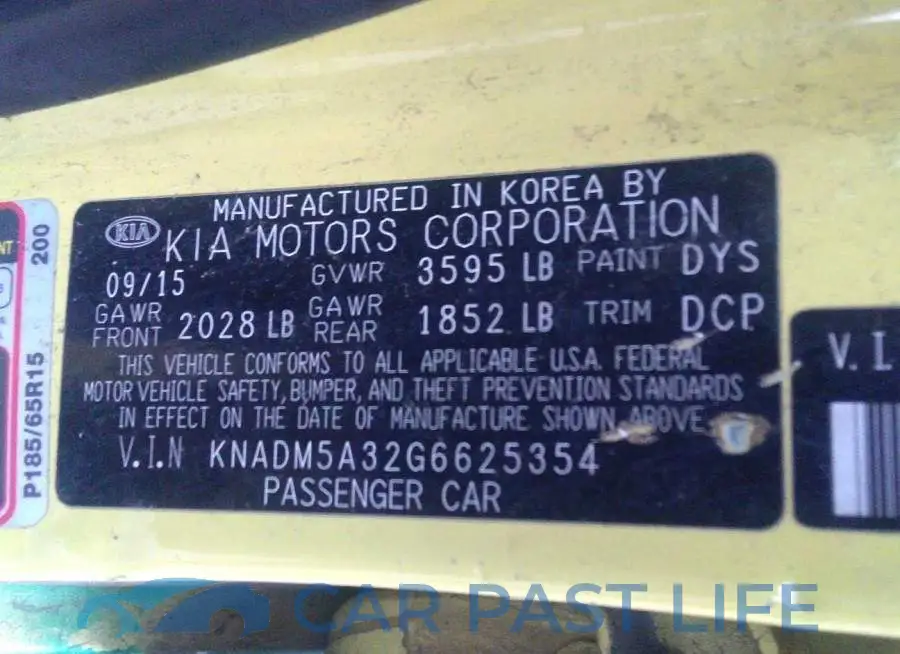 KNADM5A32G6625354# 9
