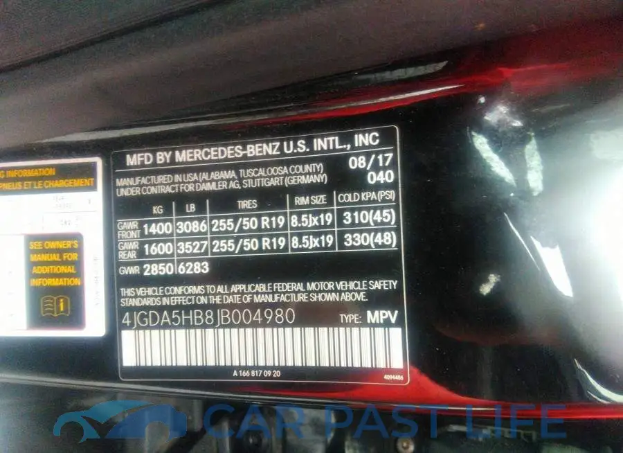 4JGDA5HB8JB004980# 9